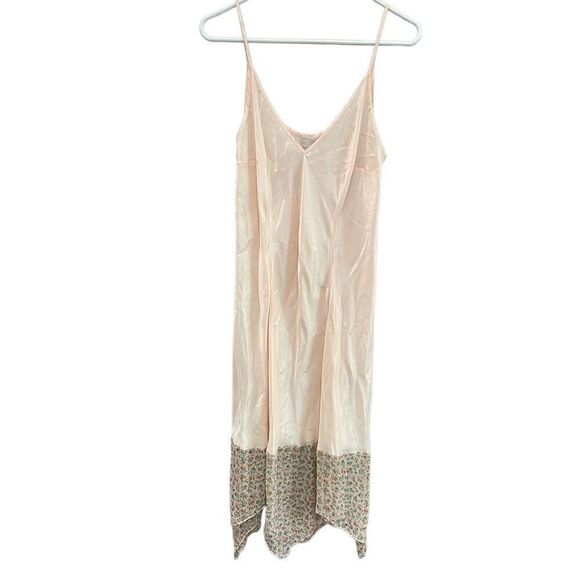 Armand Ventilo Womens Pink Floral Asymmetrical Sheer Chemise Dress Size Large - Picture 3 of 6